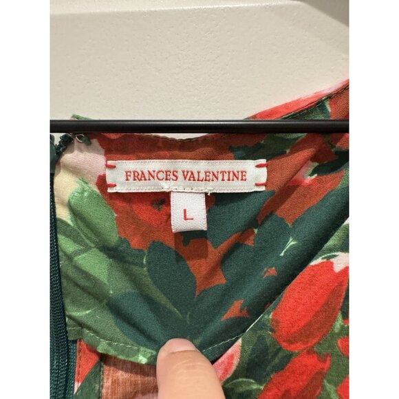 Frances Valentine Shimmy A-Line Floral-Print Cotton Midi Dress - Picture 9 of 13